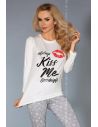 Ženska pidžama Sweet Kiss 109 svetlo bež-siva