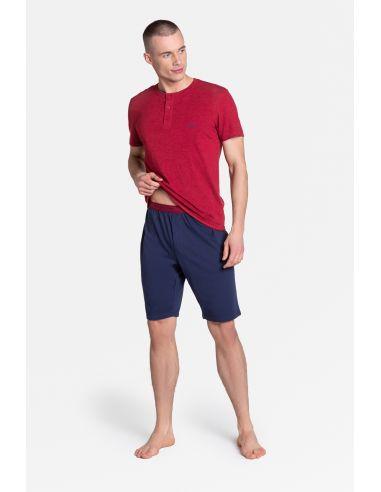 Moška pižama Dune 38879-33X modro-rdeča
