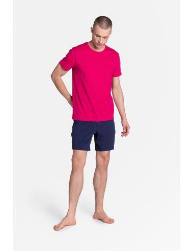 Moška pižama Leaf 38872-43X modro-roza