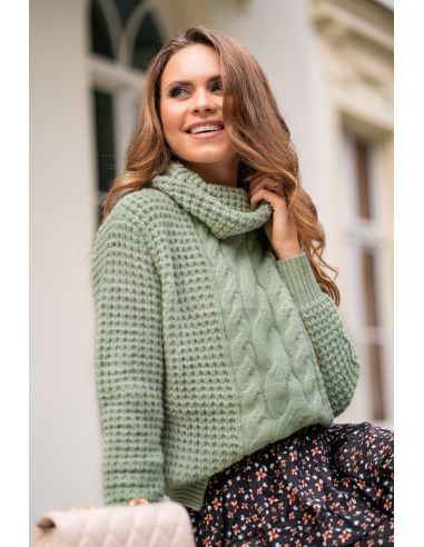 Ženski pleteni pulover Sevenel Green