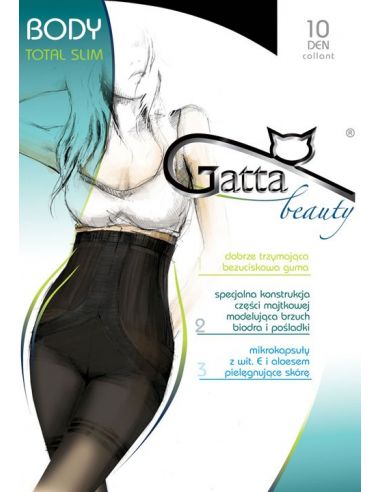 Ženske hlačne nogavice Gatta Body Total Slim 10 Den